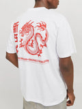 Jack e Jones T-shirt Snake Uomo 12275402 Bright White Dragon - Bianco
