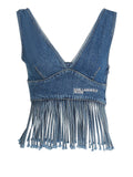 Karl Lagerfeld Top Donna A2W11022 Stone Washed Mid Blue - Denim