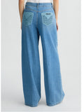 Liu Jo Jeans Wide Donna WA5445D4666 Den.blue Crochet Was - Denim