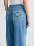 Liu Jo Jeans Wide Donna WA5445D4666 Den.blue Crochet Was - Denim