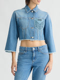 Liu Jo Giubbino di Jeans Donna WA5446D4666 Den.blue Crochet Was - Denim