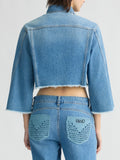 Liu Jo Giubbino di Jeans Donna WA5446D4666 Den.blue Crochet Was - Denim