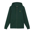 Lyle & Scott Felpa Zip Uomo ML420VOG Dark Green - Verde