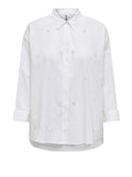 Only Camicia Casual Donna 15283743 Bright White Rhinestone Heart - Bianco