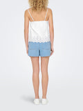 Only Top Emb Singlet Donna 15313172 Bright White - Bianco