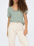 Only T-shirt Zola Donna 15343092 Aqua Gray Silver Charm - Verde