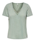 Only T-shirt Zola Donna 15343092 Aqua Gray Silver Charm - Verde