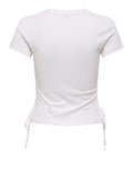 Only T-shirt Carla Detail Donna 15354863 Bright White Bow - Bianco
