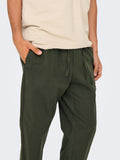 Only e Sons Pantalone Chino Uomo 22024966 Olive Night - Verde