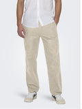 Only e Sons Pantalone Chino Uomo 22028267 Silver Lining - Avorio