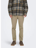 Only e Sons Pantalone Chino Uomo 22029761 Coriander - Beige