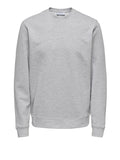 Only e Sons Felpa Uomo 22031914 Light Grey Melange - Grigio