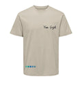 Only e Sons T-shirt Uomo 22034221 Silver Lining Van Gogh Blue fl - Avorio