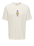 Only e Sons T-shirt Uomo 22034451 Cloud Dancer Abstract Cloud - Avorio