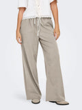 Only JdY Pantalone Palazzo Nina Donna 15343235 Chateau Gray Melange - Avorio