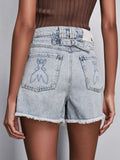 Patrizia Pepe Shorts Jeans Donna 2P1692D070 Azure Wash - Denim