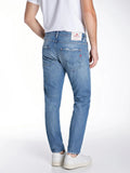Replay Jeans Slim Bright Indigo Cotton Uomo M1008A.000.876 892 Light Blue - Celeste