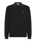 Sun68 Polo Small Stripes Uomo A35111 - Nero