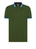 Sun68 Polo Collar Multistripes Uomo A35117 - Verde