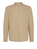 Sun68 Camicia Casual Camicia Linen Korean Collar Uomo S35106 Sabbia - Beige