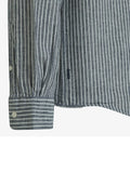 Sun68 Camicia Sun68 Linen Stripe Korean da Uomo - Blu