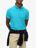 Superdry Polo Vint Destroy Uomo M1110439A Blue Lagoon - Celeste