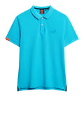 Superdry Polo Vint Destroy Uomo M1110439A Blue Lagoon - Celeste