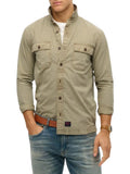 Superdry Camicia Casual Uomo M4011009A Light Khaki Green - Verde