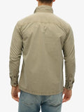 Superdry Camicia Casual Uomo M4011009A Light Khaki Green - Verde