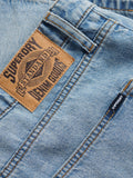 Superdry Bermuda Casual Uomo M7110394A Fairfield Light Blue - Denim