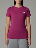 The North Face T-shirt Ss Sd Slim Donna NF0A87NH Cyber Berry - Fuxia