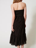 Twin Set Vestito Midi Vestito Longuette Donna 251TT2361 - Nero