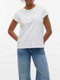 Vero Moda T-shirt Donna 10329678 Snow White - Bianco