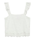 Vero Moda Top Donna 10330049 Snow White Flower Lace - Bianco