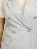 Yes Zee Gilet Doppiopetto Donna G209KE00 Azzurro Pastello - Celeste
