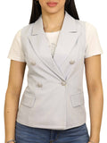 Yes Zee Gilet Doppiopetto Donna G209KE00 Azzurro Pastello - Celeste