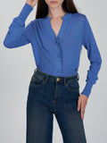 Yes Zee Cardigan Donna M408LG00 Baja Blu - Celeste