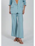 Yes Zee Pantalone Palazzo Donna P347V600 Azzurro Marino - Celeste