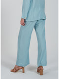 Yes Zee Pantalone Palazzo Donna P347V600 Azzurro Marino - Celeste