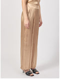 Yes Zee Pantalone Palazzo Donna P367EN00 Light Gold - Oro