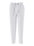 Yes Zee Pantalone Tuta Donna P370SN00 Gesso - Avorio