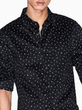 Armani Exchange Camicia Casual Uomo XM001942AF19194 Black Lettering Patt - Nero