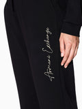 Armani Exchange Pantalone Tuta Donna XW000837AF13397 Black / Gold - Nero