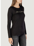 Armani Exchange T-shirt Donna XW001456AF10356 Black / Gold - Nero