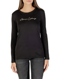 Armani Exchange T-shirt Donna XW001456AF10356 Black / Gold - Nero