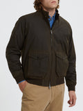 Baracuta Giubbino Waxed Pocket Uomo BRCPS0992 Deep Moss - Marrone