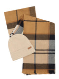 Barbour Set Pendle Beanie E Scarf Donna LGS0094 Hessian Navy - Marrone