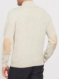 Barbour Pullover Essential Patch Uomo MKN0585 Pearl - Bianco