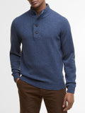 Barbour Pullover Essential Patch Uomo MKN0585 Dark Indigo - Blu