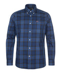 Barbour Camicia Casual Wetheram Tailored Uomo MSH4982 Midnight Tartan - Blu